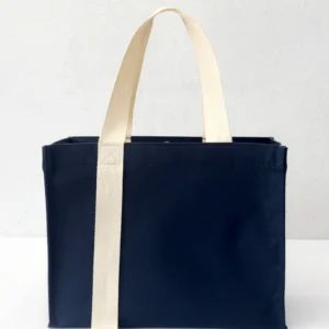 กระเป๋าผ้าเเคนวาส My Seoul สีดิบ-กรมท่า