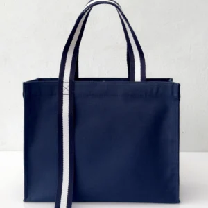 กระเป๋าผ้าเเคนวาส My Seoul สีกรมท่า-ขาว